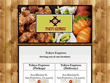 Tablet Screenshot of ordertokyoexpress.com